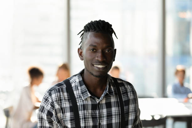 istock Satisfied young african man client received consultation at company office 2040804385