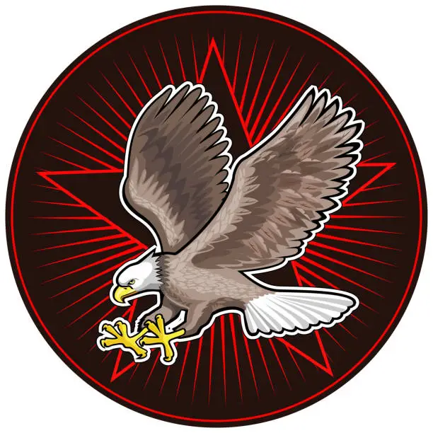 Vector illustration of American eagle