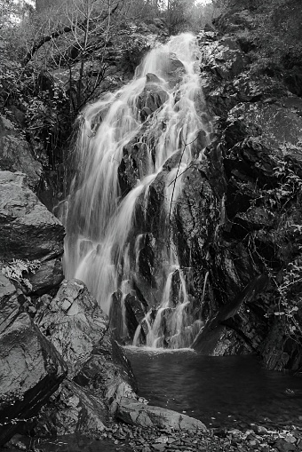 Long exposure of the Falls of Falloch, a glorious waterfall to the north of Loch Lomond, Scotland.