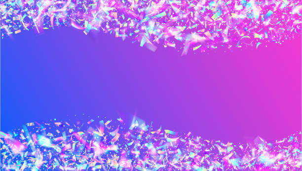 istock Birthday Glitter. Rainbow Flag. Happy Pattern. Isolated Poster. 3d Background. Carnival Ribbon. Art Iridescent Serpentine. Pink Light Effect. Blue Birthday Glitter 2040817926