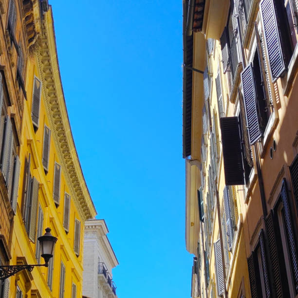 istock Rome: Italian Vibrant Colored Architecture, with the characteristic facade and windows 2040835016