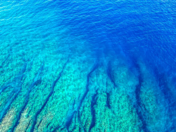 famous kerama blue colored ocean at keramashoto national park in okinawa prefecture, japan.