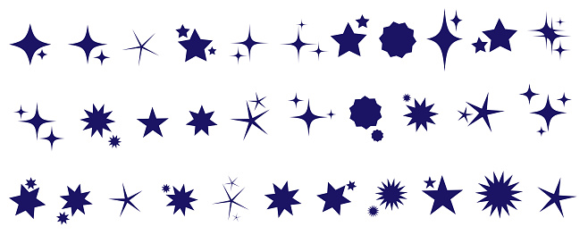 Shooting Star blue.
Shooting star with an elegant star trail on a white background. Festive star sprinkles, powder. Vector.