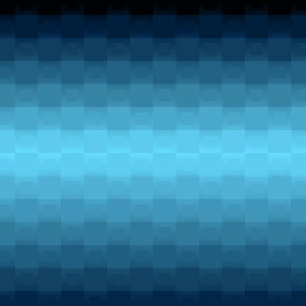 Vector illustration of Abstract blue pixelated background gradient.