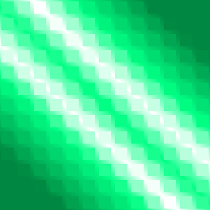 Digital pixelated pattern featuring a gradient of green hues with a diagonal striped design, suitable for backgrounds.