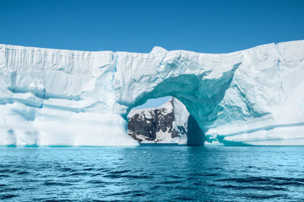 istock Beautiful arch shaped iceberg in Antarctica. 2040933112