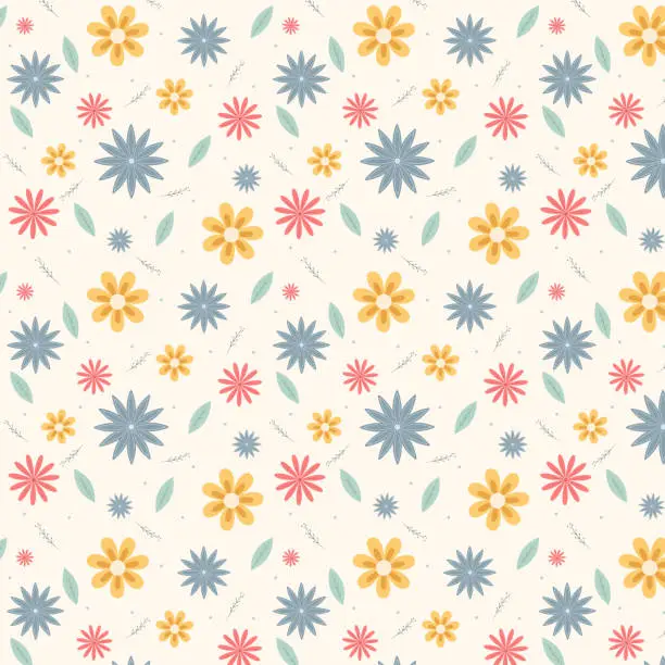 Vector illustration of Flowers pattern