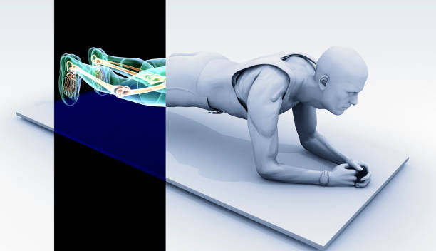 ricerca della pressione fisica in posizione plank - yoga men male gymnastics foto e immagini stock