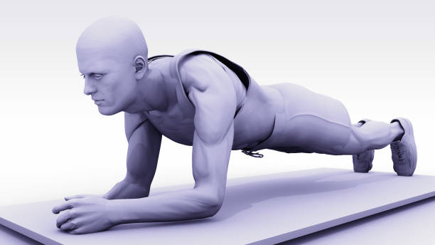 posizione corretta della plancia - yoga men male gymnastics foto e immagini stock