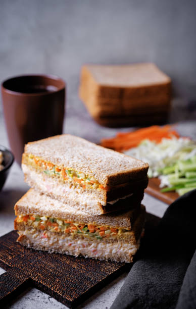 istock Egg crab salad vegetables japanese sandwich 2041013878