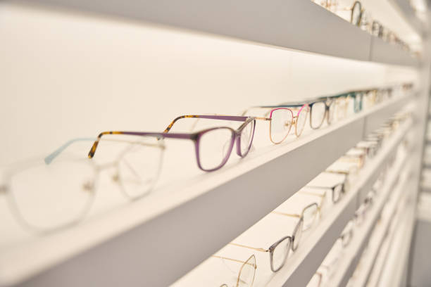 istock Showcase with a wide selection of eyeglass frames 2041045795