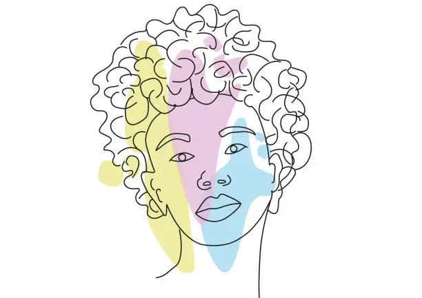 Vector illustration of A woman