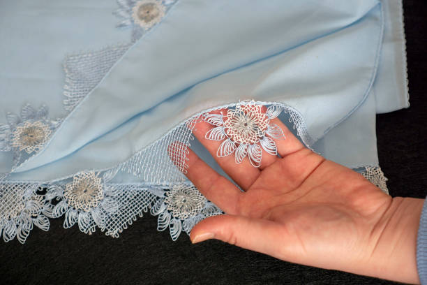 istock hand knitted patterned headscarf used while praying, patterned headscarf for women, 2041165434