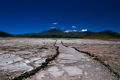 Desert road in Atacama, beautiful landscapes