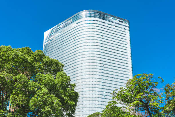 Sustainble green building. Eco-friendly building in Tokyo