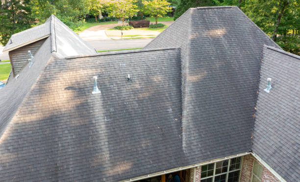 istock Roof with hail damage and markings from inspection 2041205194
