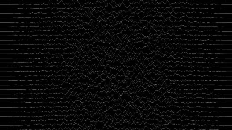 Wavy Lines on a Black Background