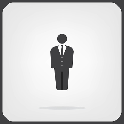 The man in a suit vector icon