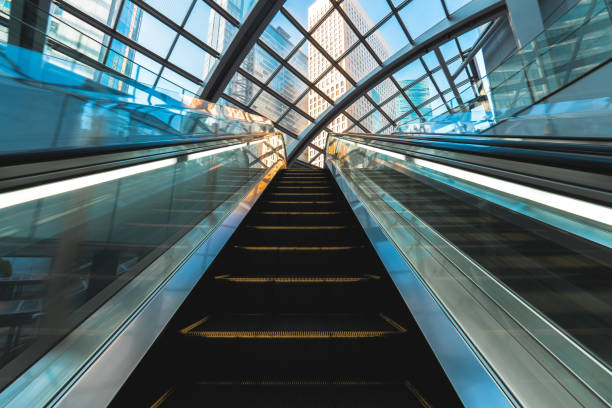 Escalator in a nearby building