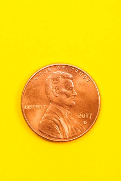 US one cent coin (penny), obverse side/front.