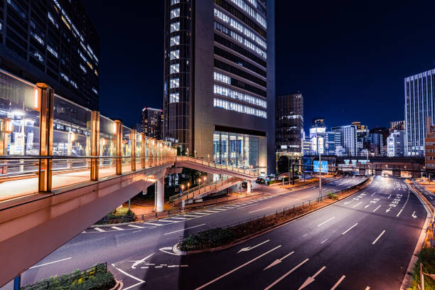 istock Elevated pathway at Shiodome Area in Tokyo 2041302537