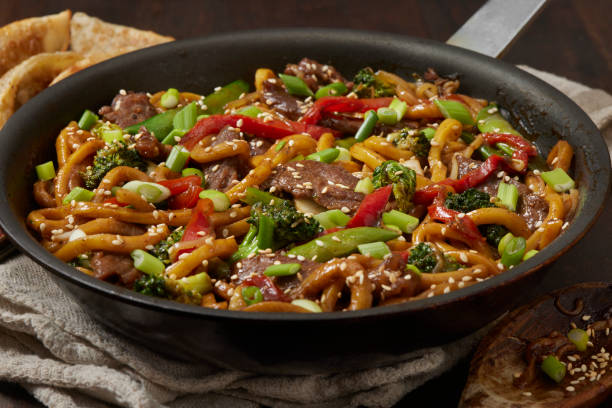 istock Pepper Beef and Noodle Stir Fry 2041337548