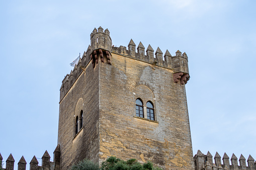 Almodovar castle (Castillo de Almodóvar del Río), a castle of Muslim origin  in Almodovar del Rio, Spain on February 12, 2023