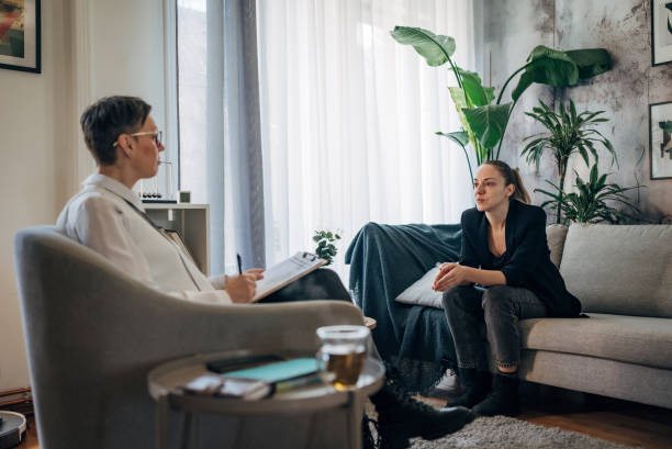 istock A moment of understanding: A therapist and client engage in a meaningful conversation. 2041440966