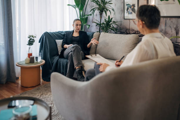 istock A moment of understanding: A therapist and client engage in a meaningful conversation. 2041444605