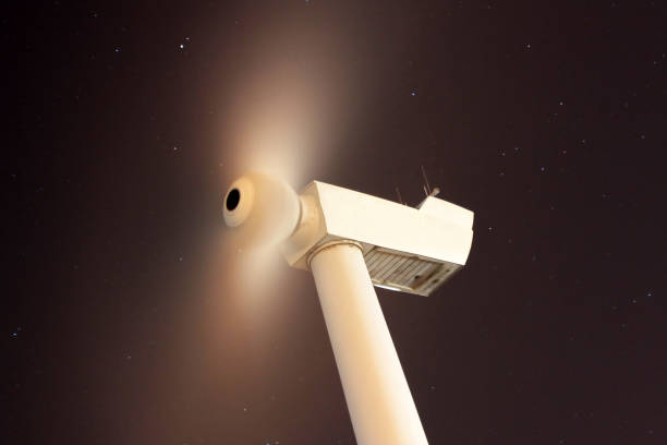 istock A windturbine at night and a dark sky 2041500007