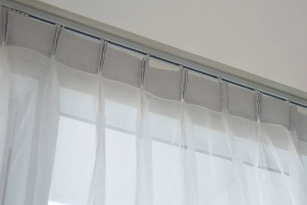istock Curtain window interior decoration in living room 2041532711
