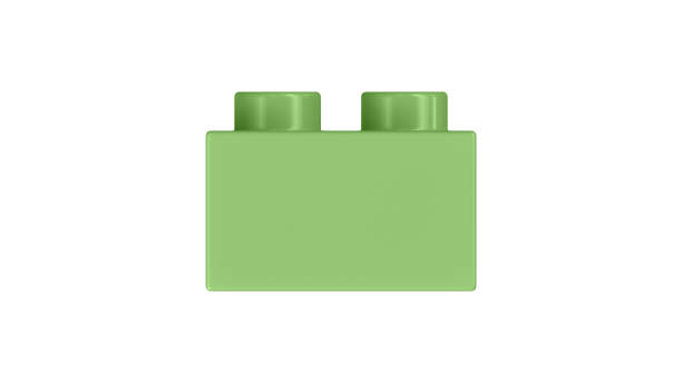 istock Pistachio Green Toy Block Isolated on a White Background. 2041537148