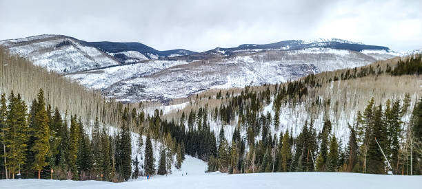 Winter Scene, Snow Skiing in Vail, Colorado