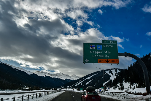 Winter Scenes in Colorado, Traveling on I-70 in Colorado in the Winter