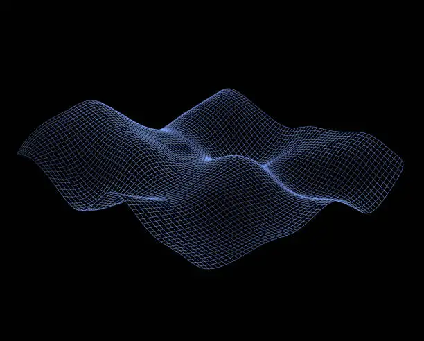 Vector illustration of wave mesh