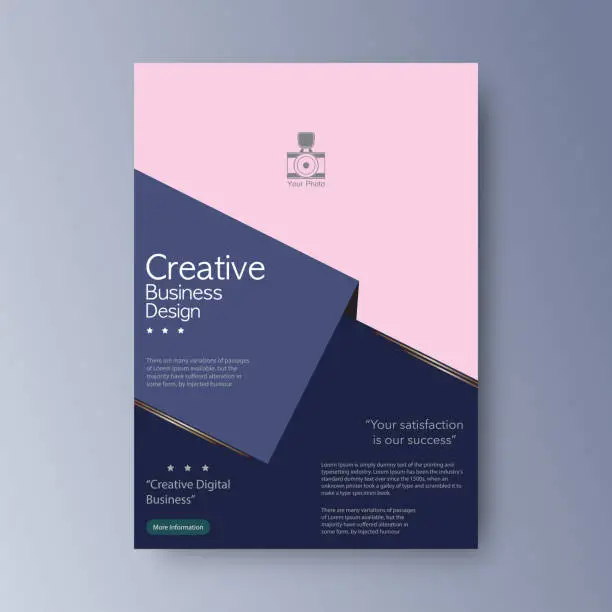 Vector illustration of Cover Business Flyer Design Template