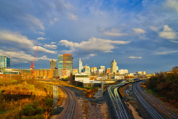 Raleigh NC Golden Cityscape