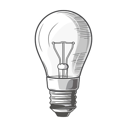 light bulb design vector over white