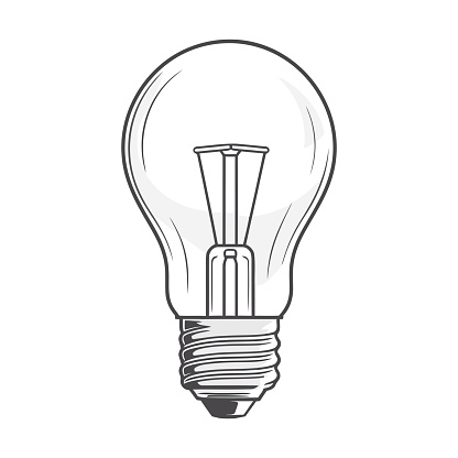 light bulb desing illustration over white