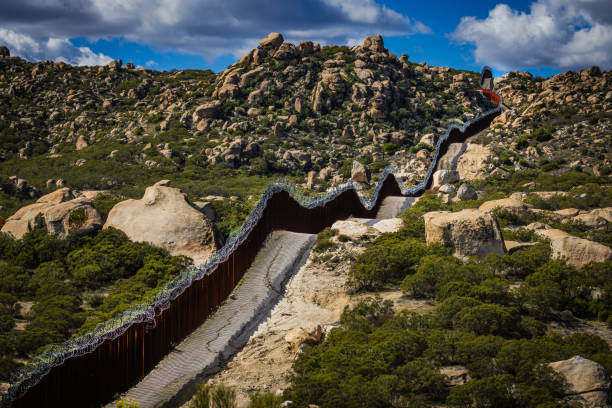 istock Wire used on border wall in Jacumba Hot Springs, Cailfornia 2041817245