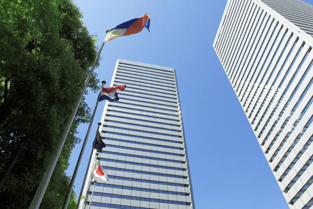 istock Buildings and fresh greenery near Osaka Business Park 2041925308