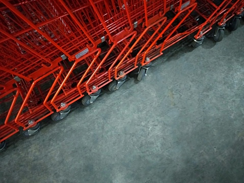 photo of a super market trolley object taken from several composition angles