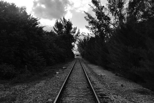 Train tracks with contrast
