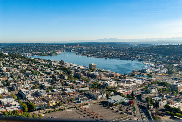 Seattle skyline view near the bay