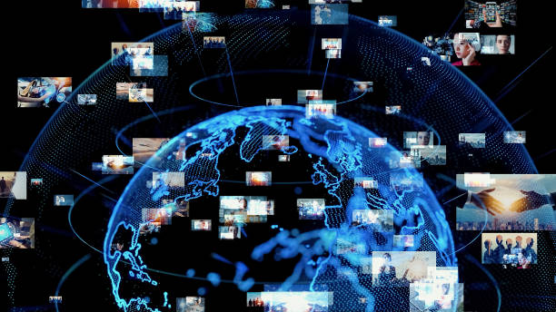 istock Global netowrk concept. Social networking service. Streaming video. communication network. 2042025372