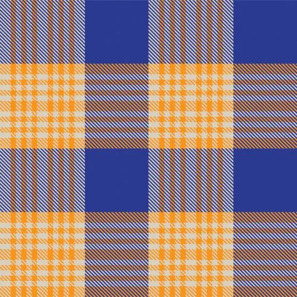 Vector illustration of Colourful Asymmetric Plaid textured Seamless Pattern Design