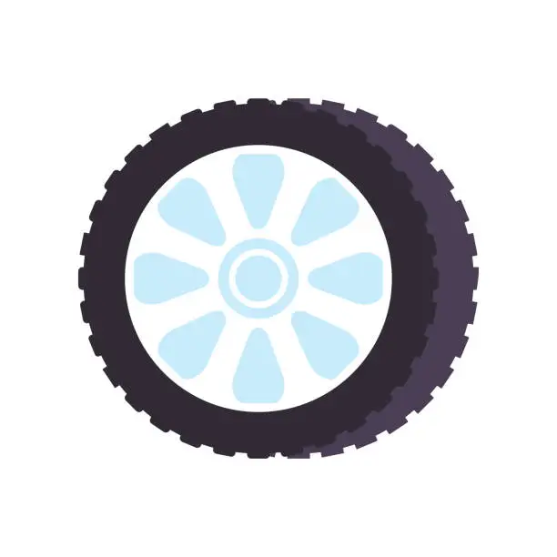 Vector illustration of Vector element of the car service. wheel isolated on white background