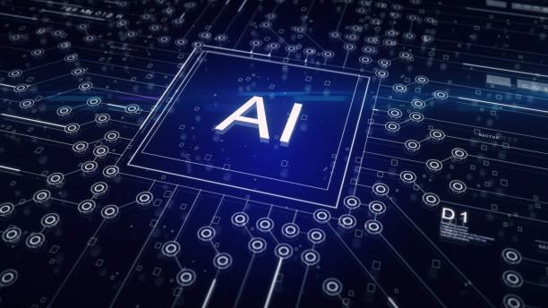 istock An electric blue AI logo on a computer chip in a city arena 2042084376