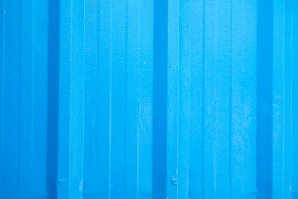 Surface of blue zinc wall background, blue zinc for advertising background