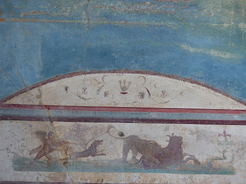 Frescoes of Pompeii, Italy